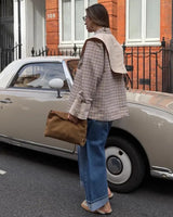 Jacket - Beige - three-quarter view