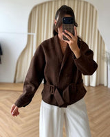 Jacket - Brown - front view