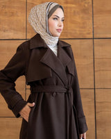 Jacket - Brown - three-quarter view