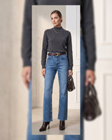Jeans + Belt - Denim - front view