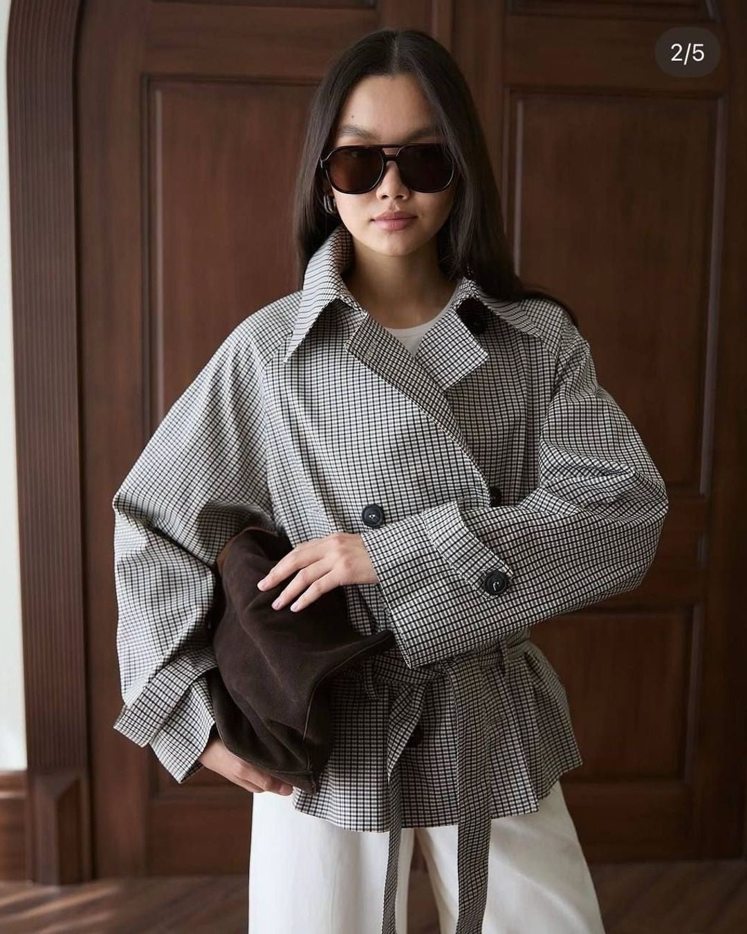 Kensington Check Blazer Jacket - Multi - front view