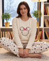Mickey Cream Pajama Set - Beige - front view