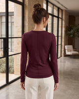 Must Have Basic Top - Burgundy - back view