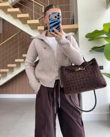 Must Have Fall Cardigan - Beige - front view