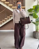 Must Have Fall Cardigan - Beige - front view