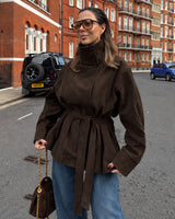 Must Have Suede Jacket - Brown - front view