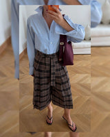Pants + Belt - Brown - front view