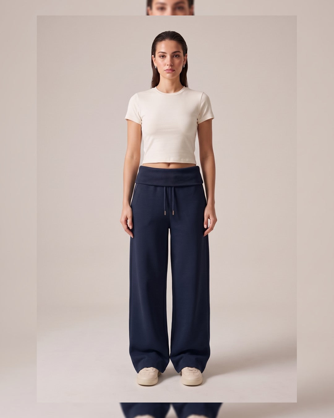 Pants - Navy - front view