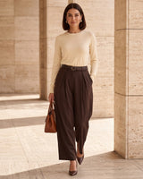 Pants - Brown - front view