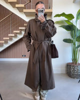 Perfect Fall Trenchcoat + Belt - Brown - front view