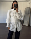 Puff-Sleeve Corset Shirt