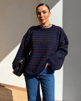 Striped Loose Top - front view