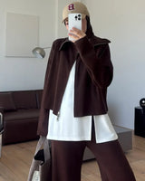 The Go-To 3PCS Set - Brown - front view