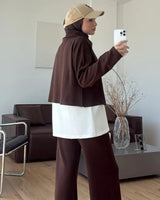 The Go-To 3PCS Set - Brown - three-quarter view