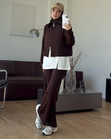 The Go-To 3PCS Set - Brown - front view