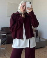 The Go-To 3PCS Set - Purple - front view