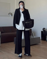 The Go-To 3PCS Set - Black - front view