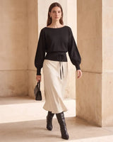 Top + Belt - Black - front view