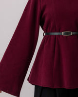 Top + Belt - Burgundy - detail