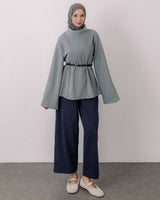 Top + Belt - Grey - front view