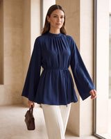 Top + Belt - Navy - front view