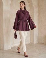 Top + Belt - Purple - three-quarter view