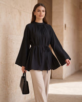 Top + Belt - Black - front view