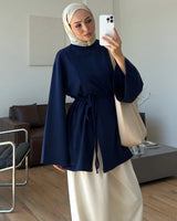 Top - Navy - front view