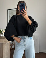 Top - Black - front view