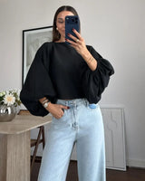 Top - Black - front view