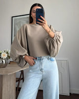 Top - Beige - front view