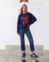 Top - Navy - front view
