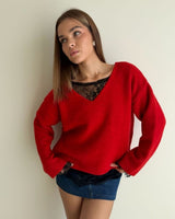 Top - Red - front view