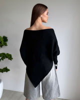 Top - Black - back view