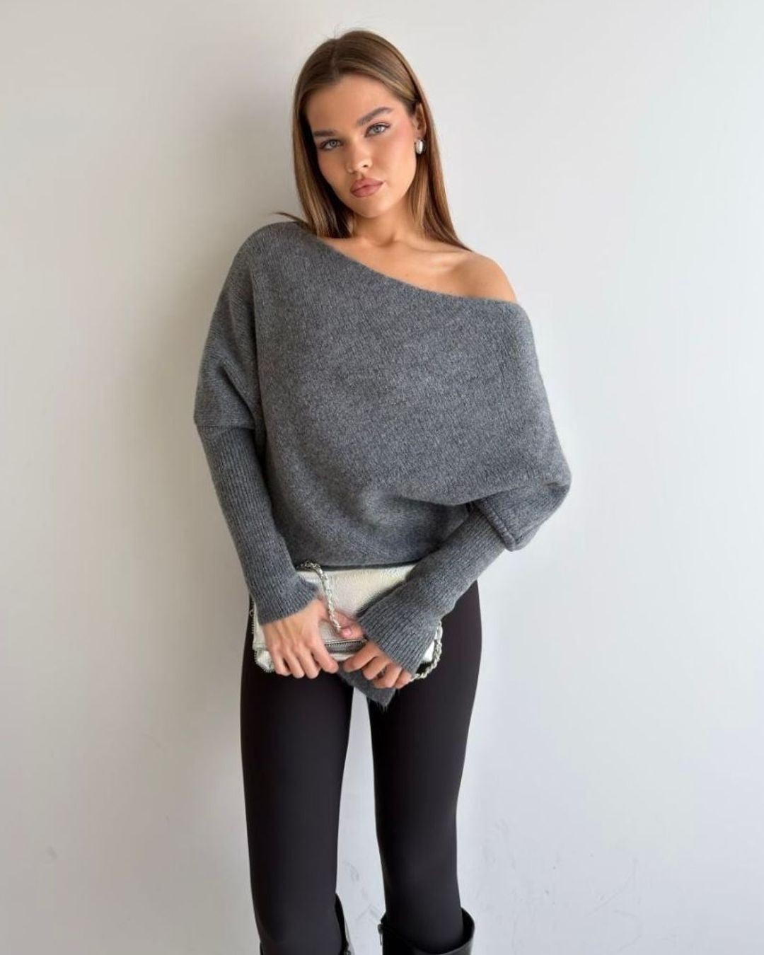 Top - Dark Grey - front view