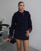 Top - Navy - front view