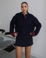 Top - Navy - front view