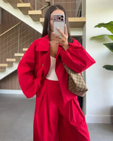 Trench Co-ord Must Have Set - Red - front view