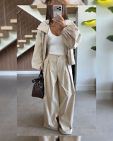 Trench Co-ord Must Have Set - Light Beige - front view