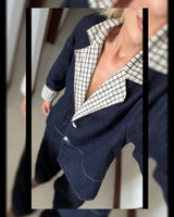 Two Piece Set + Belt - Denim - front view