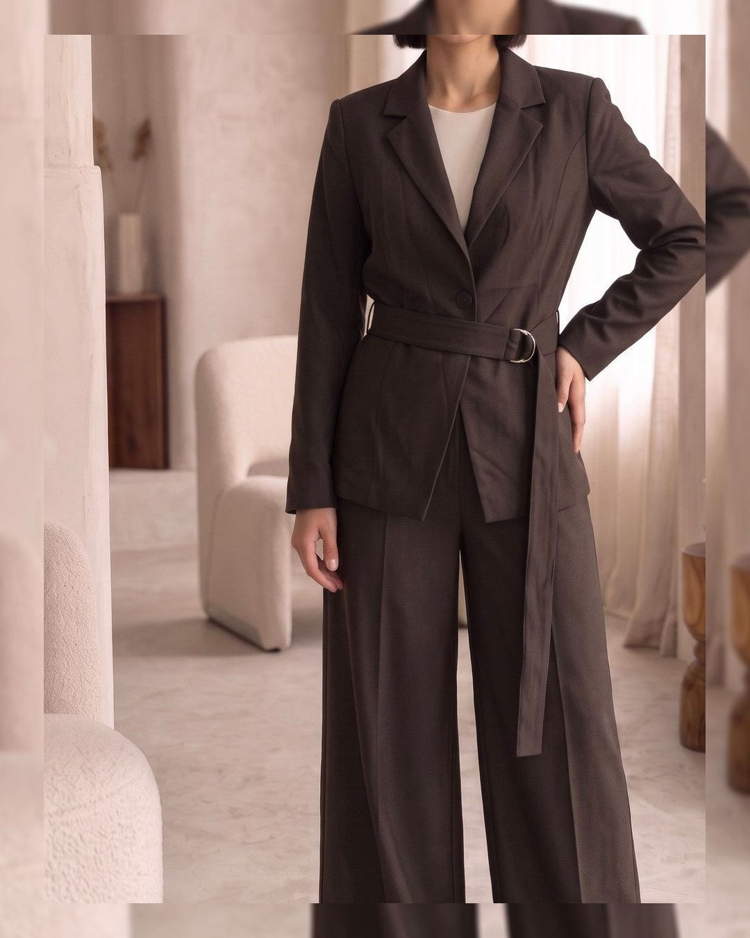 Two Piece Set + Belt - front view