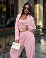 Hoodie, Top & Pants 3-Piece Set
