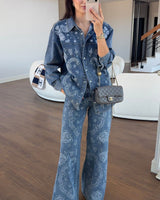 Two Piece Set - Denim - front view