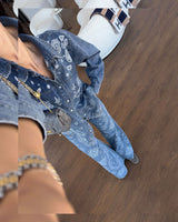Two Piece Set - Denim - front view