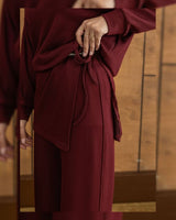 Two Piece Set - Burgundy - detail