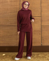 Two Piece Set - Burgundy - front view
