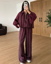 Two Piece Set - Burgundy - front view