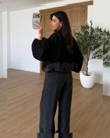 Two Piece Set - Black - three-quarter view