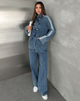 Two Piece Set - Denim - front view