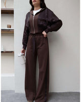 Two Piece Set - Brown - front view